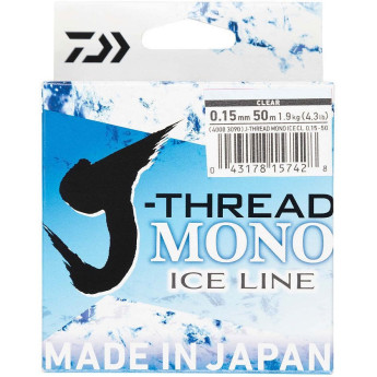 Леска DAIWA J-Thread Mono Ice Line 50м 0.37мм (прозрачная)